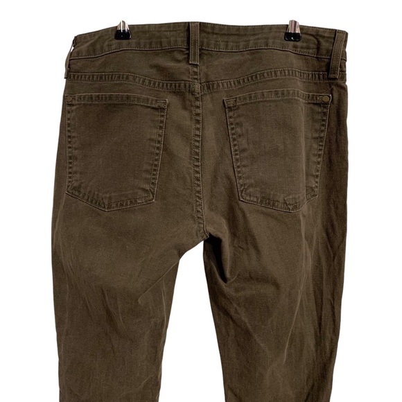 VINCE CROP SKINNY ANKLE MID-RISE OLIVE GREEN STRETCH DENIM JEANS NEUTRAL JEANS - Picture 5 of 16